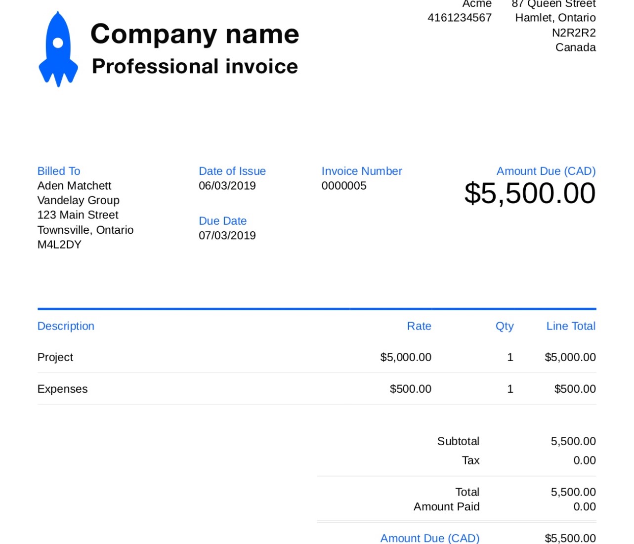 customer invoice definition