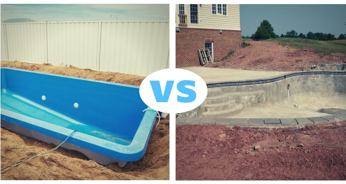concreting around fibreglass pool